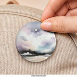 Watercolor Sky Pinback Button, Aesthetic Clouds Badge, Pastel Landscape, Unique Gift, Button Collection, Trendy Accessory, Backpack Pin - Tawshia