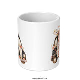 Cute Car Mug, Decorated Car, Floral Car, Unique Coffee Mug, Quirky Mugs, Gift Mug, Novelty Drinkware, Car Lover Mug - Tawshia