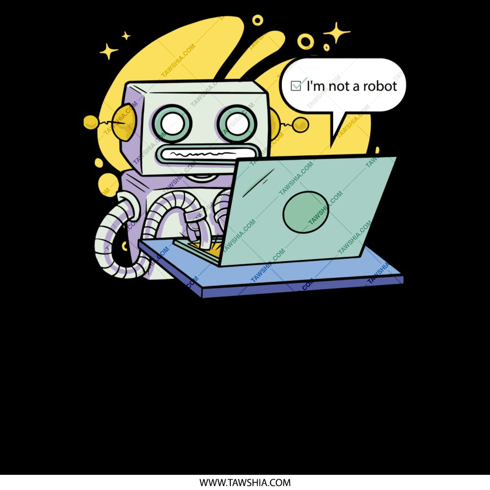 I'm Not A Robot with Laptop Unique Art Product