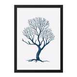 Minimalist Tree Wall Art, Abstract Tree Print, Nature Inspired Artwork, Modern Home Decor, Botanical Wall Hanging, Blue Tree Illustration - Tawshia