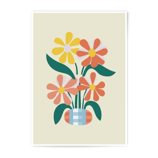 Daisy Photographic Print, Floral Wall Art, Flower Illustration Print, Colorful Flower Art, Home Decor, Botanical Print - Tawshia