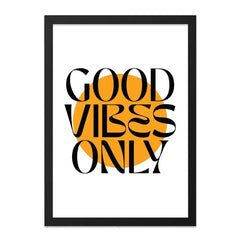 Good Vibes Only Wall Art, Positive Quote Art, Motivational Print, Home Decor, Inspirational Wall Decor, Trendy Art Print - Tawshia