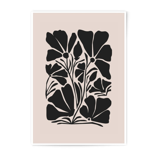 Floral Photographic Print, Black Flower Art, Minimalist Home Decor, Botanical Wall Art, Modern Art Print, Abstract Flower Print - Tawshia