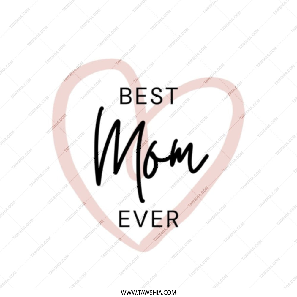 Best Mom Ever Tote Bag, Mothers Day Gift Bag, Everyday Tote, Mom Birthday Gift, Gift for Mom, Heart Tote, Shopping Bag, Cute Tote - Tawshia