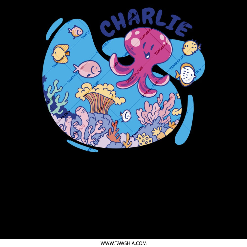 Colorful Underwater Scene with Octopus product type