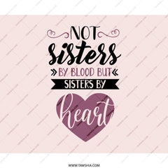 Not Sisters By Blood Mouse Pad, Sisters By Heart Gift, Best Friend Mousepad, Friendship Present, Sister Mousepad, Cute Desk Accessories - Tawshia