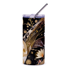 Boho Floral Tumbler, Abstract Design, Unique Drinkware, Stylish Tumblers, Trendy Cup, Coffee Tumbler, Gift Idea, Decorative Tumbler - Tawshia