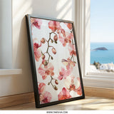 Orchid Wall Art, Floral Print, Botanical Art, Flower Wall Decor, Pink Orchid Painting, Modern Wall Art, Home Decor, Framed Wall Art - Tawshia