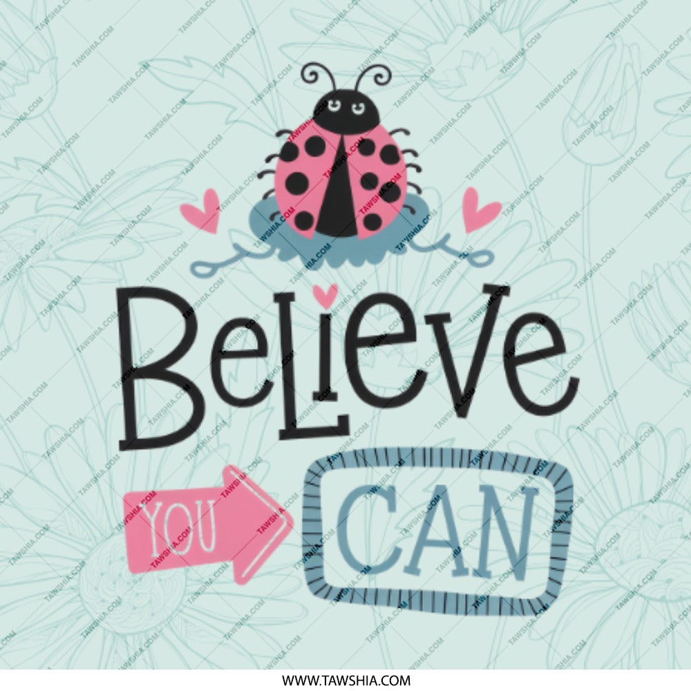 Believe You Can Pinback, Inspirational Badge, Motivational Button, Ladybug Flair, Positive Gift, Cute Accessory, Encouragement Pin - Tawshia