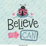 Believe You Can Pinback, Inspirational Badge, Motivational Button, Ladybug Flair, Positive Gift, Cute Accessory, Encouragement Pin - Tawshia