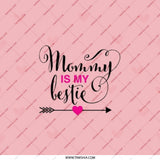 Mommy is My Bestie Pocket Mirror, Mother's Day Gift, Cute Compact Mirror, Best Mom Ever Present, Mom Birthday Present, Travel Mirror - Tawshia