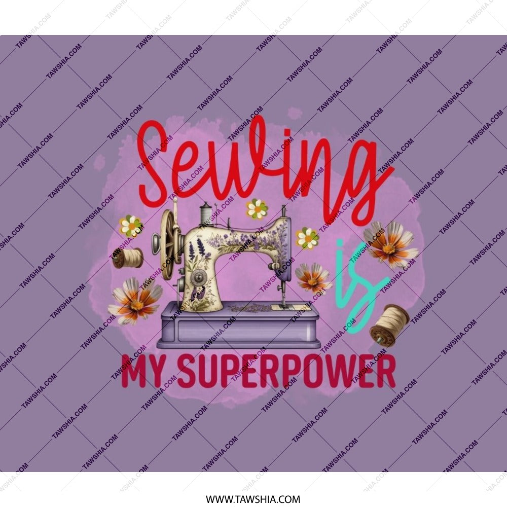 Sewing My Superpower BackPack, Quilting Gift, Sewing Machine Art Bag, Crafter, Seamstress Gift BackPack, Unique Gift for Seamstress - Tawshia