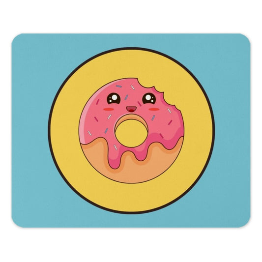 Cute Donut Mouse Pad, Kawaii Food Art, Pink Sprinkles, Sweet Treat Office Decor, Funny Desk Accessory, Gift Idea, Gaming Pads - Tawshia