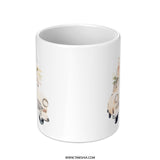 Floral Car Mug, Classic Car Design, Flower Bouquet Mug, Aesthetic Mug, Cute Coffee Mug, Unique Gift Idea, Vintage Car Lover Mug - Tawshia