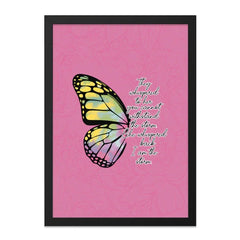 Butterfly Wall Art, Inspirational Quote Decor, I Am The Storm Wall Decor, Butterfly Wing Print, Pink Floral Art, Empowering Wall Art - Tawshia