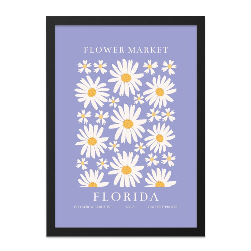 Florida Daisy Wall Art, Flower Market Print, Botanical Decor, Floral Home Decor, Gallery Wall Art, Botanical Archive Print - Tawshia