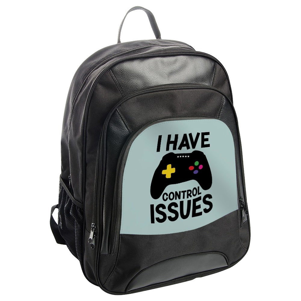 Funny Gamer BackPack, I Have Control Issues, Video Game Controller Back Pack, Gaming BackPack, Gift for Gamers, Gift For Him, Teens - Tawshia
