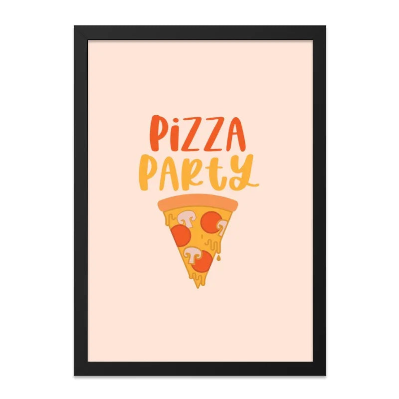Pizza Party Wall Art, Foodie Decor, Kitchen Wall Decor, Fun Pizza Slice Print, Restaurant Art, Unique Home Decor, Gift for Pizza Lover - Tawshia