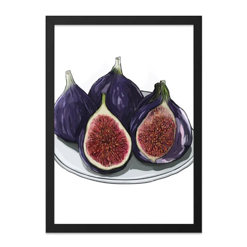 Fig Wall Art Print, Kitchen Decor, Fruit Illustration, Botanical Wall Decor, Modern Art Print, Home Decor Art, Unique Wall Art - Tawshia