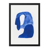 Abstract Blue Wall Art, Modern Art Print, Unique Home Decor, Indigo Art, Minimalist Art, Fluid Shape Art - Tawshia