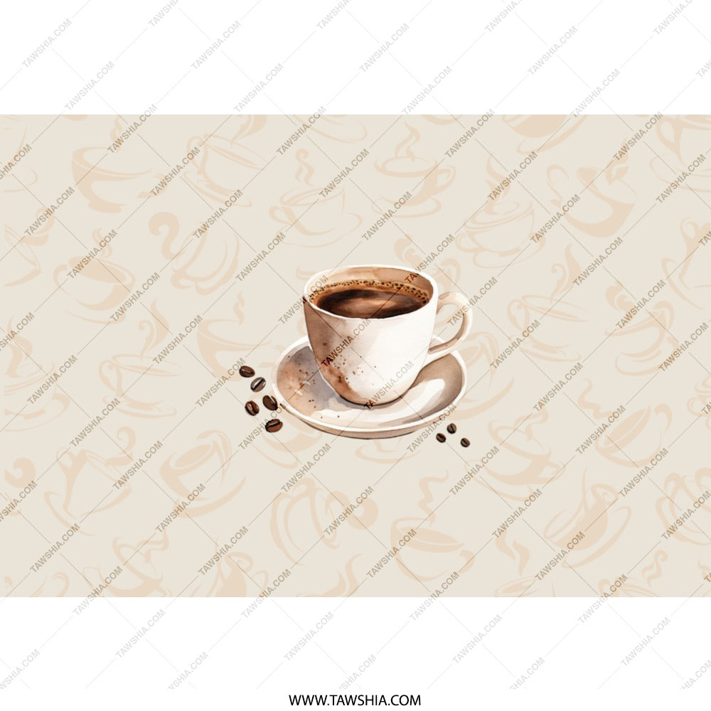 Coffee Cup Tumbler, Watercolor Coffee, Coffee Lover Gift, Caffeine Tumbler, Travel Mug, Coffee Beans, Hot Drink Tumbler, Office Gift - Tawshia
