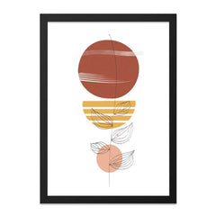 Abstract Floral Wall Art, Minimalist Print, Geometric Art, Modern Home Decor, Botanical Line Art, Boho Wall Decor, Circle and Lines Art - Tawshia
