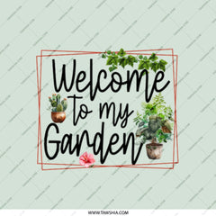 Welcome To My Garden Pocket Mirror, Floral Pocket Mirror, Garden Lover Gift, Plant Lover Gift, Unique Compact Mirror, Cosmetic Mirror - Tawshia