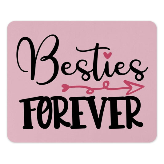 Besties Forever Mouse Pad, Friendship Gift, Best Friend Gift, Cute Mousepad, Gift for Her, Pink Desk Decor, Girl Best Friend Present - Tawshia
