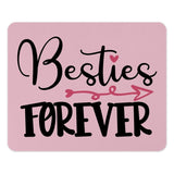 Besties Forever Mouse Pad, Friendship Gift, Best Friend Gift, Cute Mousepad, Gift for Her, Pink Desk Decor, Girl Best Friend Present - Tawshia