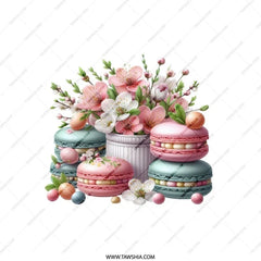 Macaron Flower Pillow, Floral Macarons, Sweet Treat, Cute Pillow, Home Decor, Decorative Pillow, Throw Pillow, Sofa Pillow, Gift Idea - Tawshia