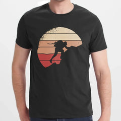 Retro Climbing Sunset Graphic Design T-shirt product
