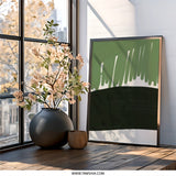 Abstract Green Wall Art, Minimalist Landscape Print, Modern Home Decor, Simple Art Print, Contemporary Wall Decor, Green Art - Tawshia