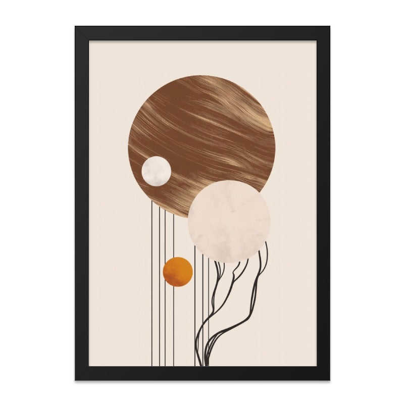 Abstract Wall Art, Geometric Print, Modern Art Print, Minimalist Home Decor, Circle Art, Living Room Decor, Art Prints, Framed Wall Art - Tawshia