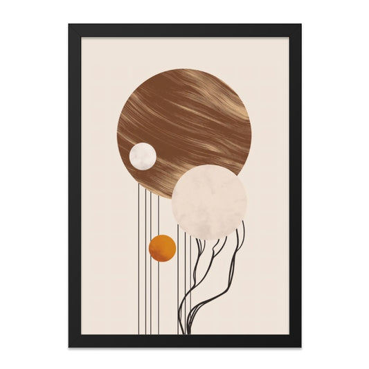 Abstract Wall Art, Geometric Print, Modern Art Print, Minimalist Home Decor, Circle Art, Living Room Decor, Art Prints, Framed Wall Art - Tawshia