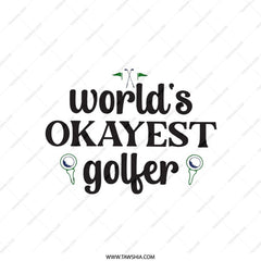 Worlds Okayest Golfer Pillow, Funny Golf Gift, Golf Lover Decor, Golf Enthusiast Cushion, Golfing Accessory, Unique Pillow, Golf Present - Tawshia