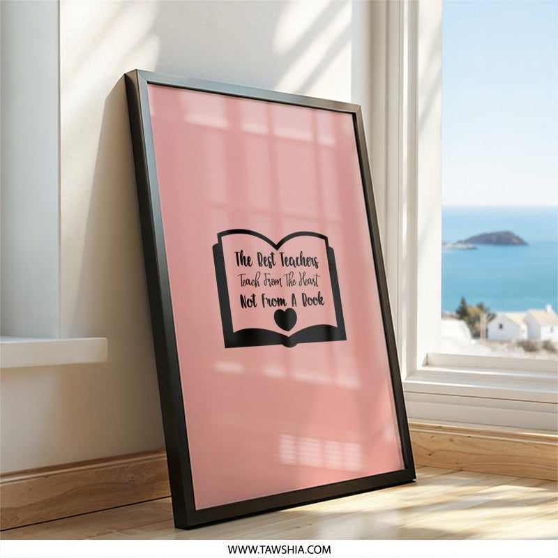 Teacher Appreciation Wall Art, Heartfelt Teacher Quote, Best Teacher Gift, Inspirational Wall Decor, Classroom Wall Art - Tawshia