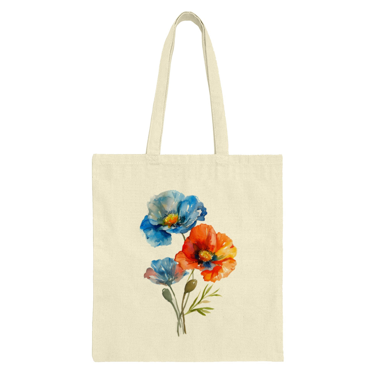 Colorful Floral Pattern on Cream Tote Bag Product Type