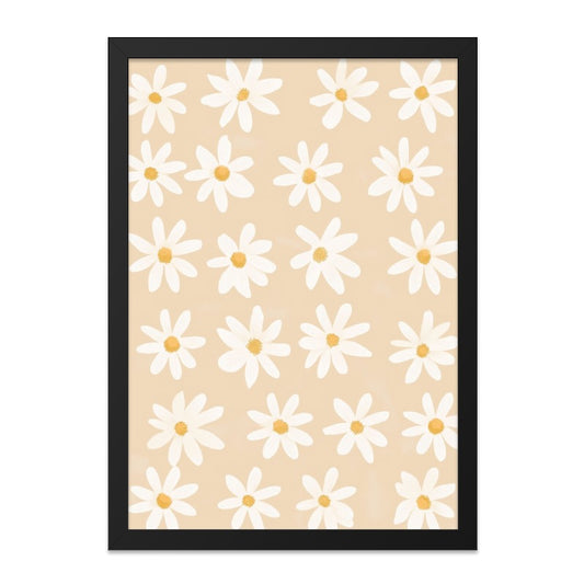 Daisy Wall Art, Floral Print, Flower Art, Botanical Decor, Neutral Color Print, Home Decor, Gift Idea, Cute Wall Art, Aesthetic Art - Tawshia