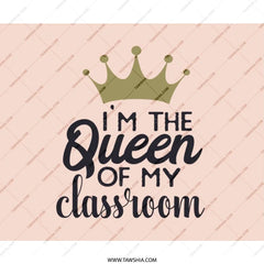 Queen of Classroom Mouse Pad, Teacher Gift, Classroom Decor, School Accessories, Funny Teacher Quote, Office Desk Decor - Tawshia