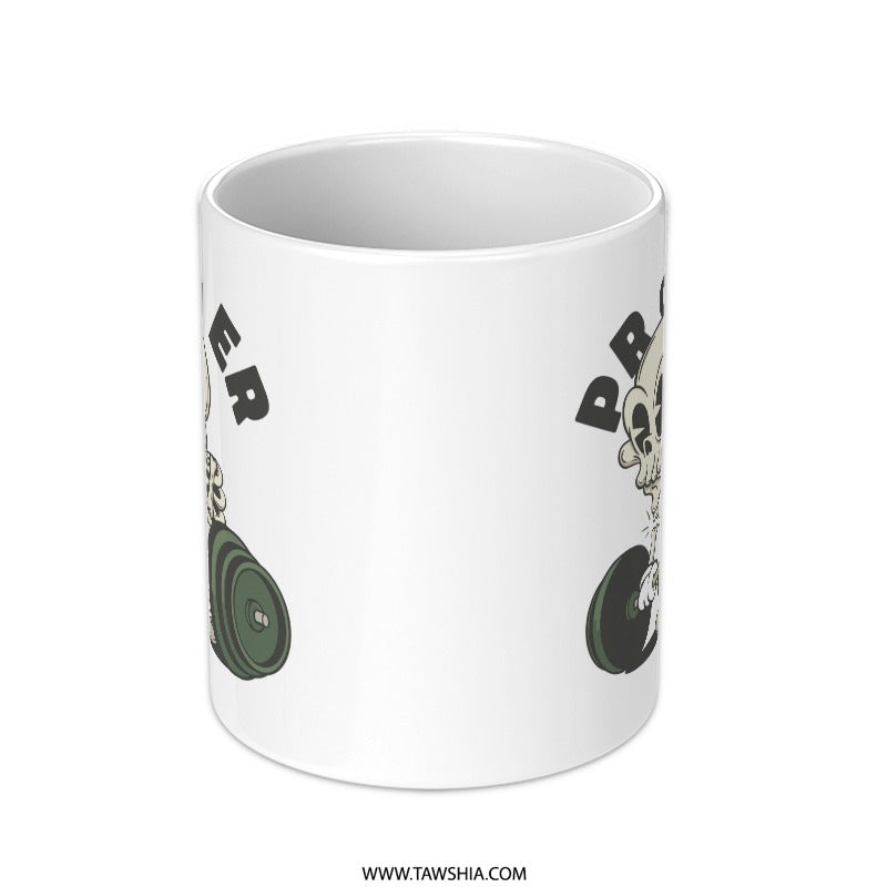 Skull Lifting Weights Graphic Designer Mug product