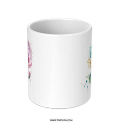 Watercolor Rose Mug, Floral Coffee Mug, Unique Flower Mug, Colorful Rose Design, Gift for Her, Novelty Mug, Rose Lover Gift, Cute Mug - Tawshia