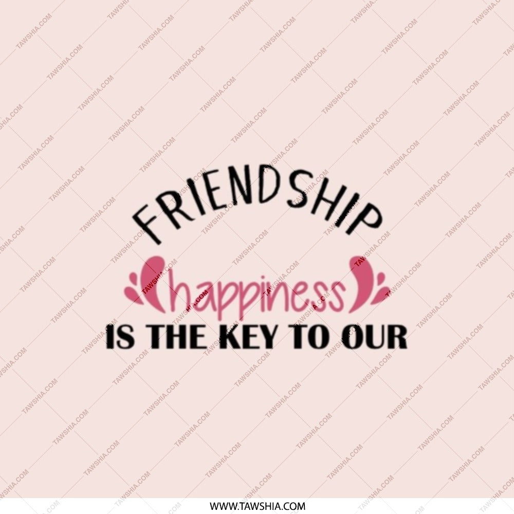 Friendship Happiness Pocket Mirror, Best Friend Gift, Sister Present, Inspirational Quote Mirror, Friendship is Key Mirror - Tawshia