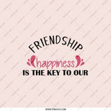 Friendship Happiness Pocket Mirror, Best Friend Gift, Sister Present, Inspirational Quote Mirror, Friendship is Key Mirror - Tawshia