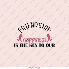 Friendship Happiness Pocket Mirror, Best Friend Gift, Sister Present, Inspirational Quote Mirror, Friendship is Key Mirror - Tawshia