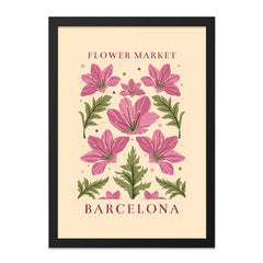 Flower Market Barcelona Wall Art, Floral Print, Botanical Illustration, City Souvenir, Home Decor, Modern Art Print (131 characters) - Tawshia