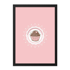 Cute Cupcake Wall Art, Pink Dessert Print, Kawaii Food Decor, Sweet Treat Art Print, Nursery Wall Decor, Kitchen Wall Art, Gift Idea - Tawshia