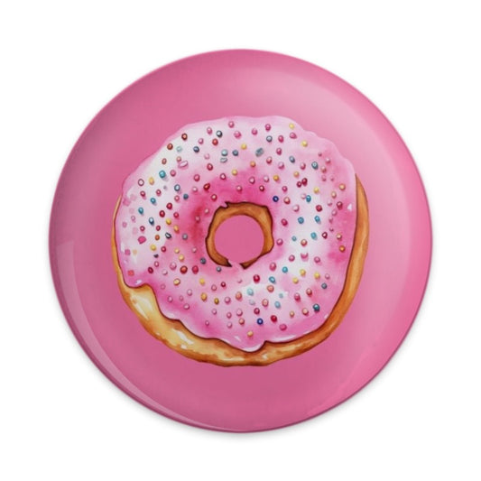 Pink Donut Pinback Button, Sprinkle Donut Button, Cute Food Pin, Sweet Treat Button, Bakery Gift Idea, Foodie Pin, Pink Aesthetic - Tawshia