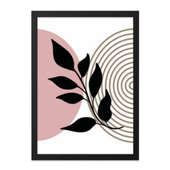 Abstract Plant Wall Art, Botanical Print, Modern Art Print, Pink and Beige Wall Decor, Minimalist Wall Hanging, Home Decor Art Print - Tawshia