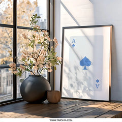 Ace of Spades Wall Art, Card Game Decor, Lucky Print, Casino Wall Decor, Poker Art, Cool Home Decor, Gift Idea, Modern Art Print - Tawshia