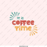 It is Coffee Time Pocket Mirror, Cute Pocket Mirror, Coffee Lover Gift, Gift for Her, Compact Mirror, Purse Mirror - Tawshia
